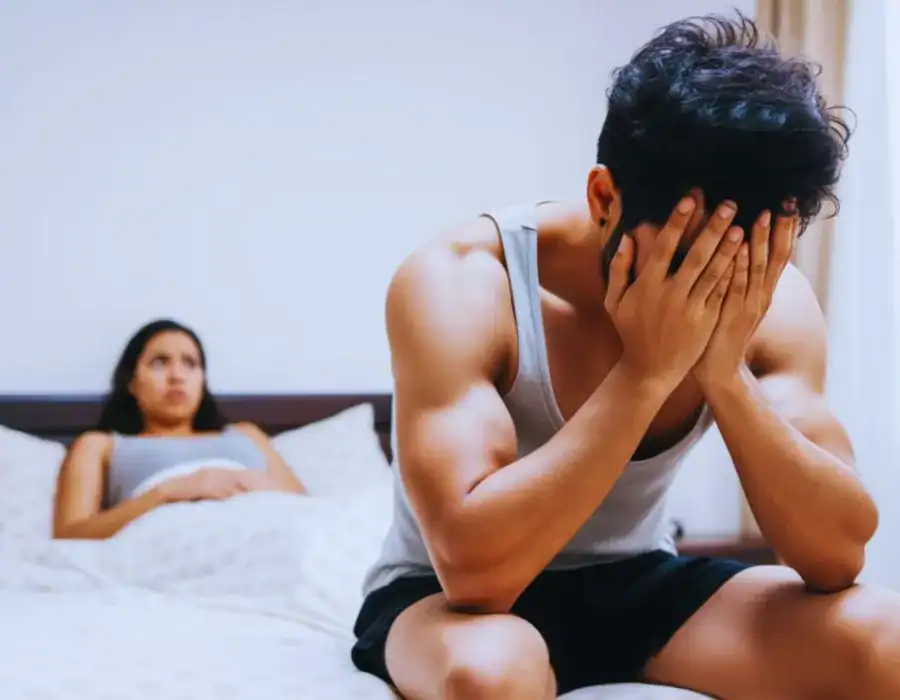 Image of upset man in need of erectile dysfunction treatment Bognor Regis