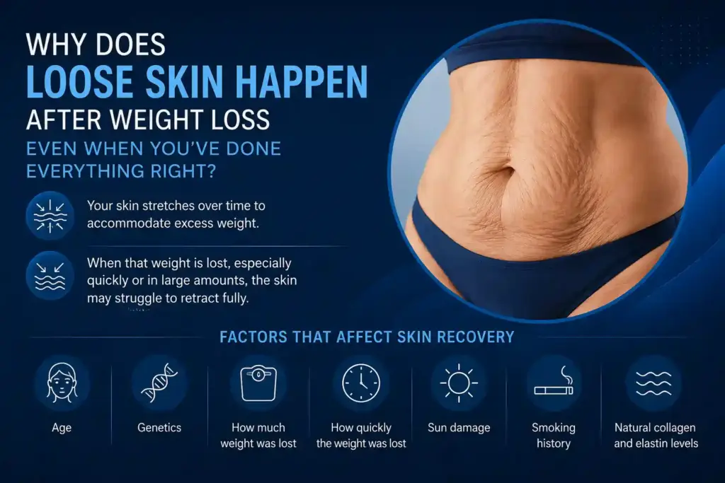 Why Does Loose Skin Happen After Weight Loss Even When You’ve Done Everything Right Bognor Regis?